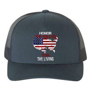 Honor The Fallen Veteran Themed Military Support Gift Yupoong Adult 5-Panel Trucker Hat