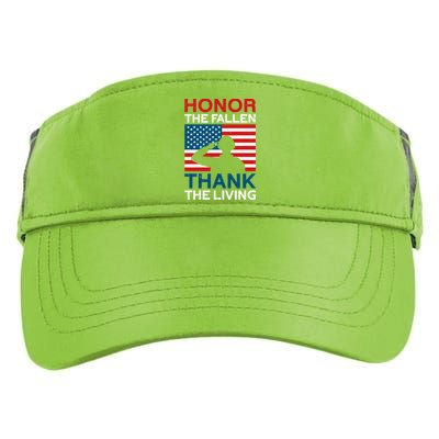 Honor The Fallen Thank The Living Usa Flag American Veteran Gift Adult Drive Performance Visor