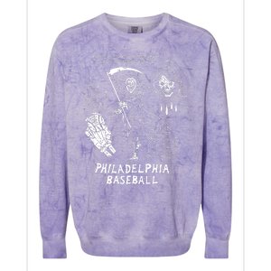 Heavyslime The Fightins Take A Look At The Sky Just Before You Die Philadelphia Colorblast Crewneck Sweatshirt