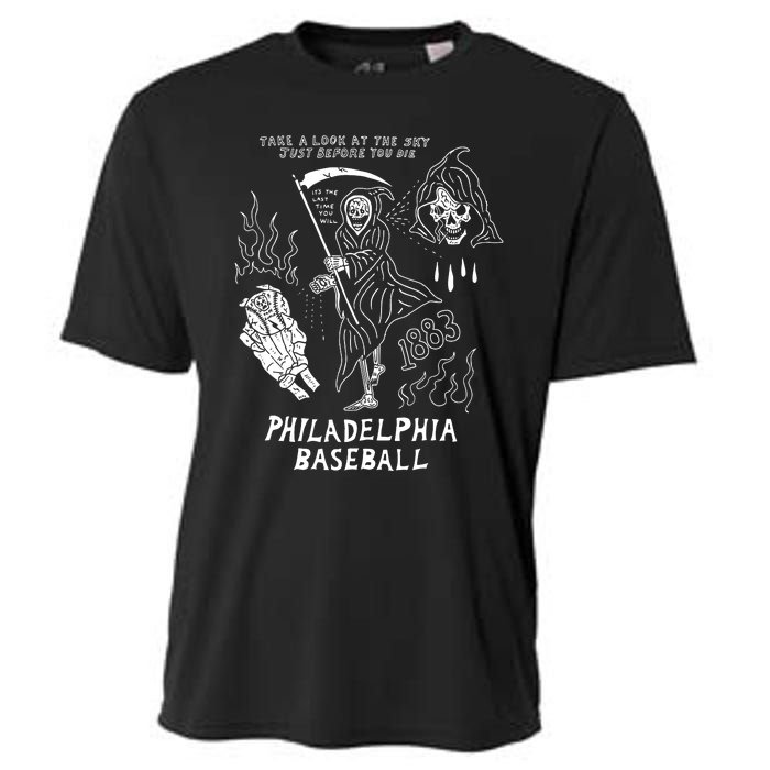 Heavyslime The Fightins Take A Look At The Sky Just Before You Die Philadelphia Cooling Performance Crew T-Shirt