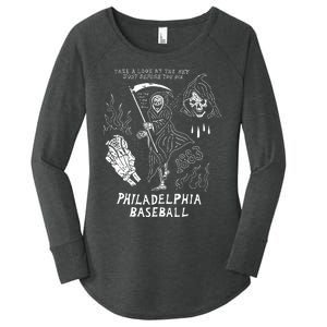 Heavyslime The Fightins Take A Look At The Sky Just Before You Die Philadelphia Women's Perfect Tri Tunic Long Sleeve Shirt