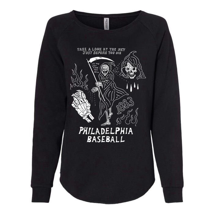 Heavyslime The Fightins Take A Look At The Sky Just Before You Die Philadelphia Womens California Wash Sweatshirt