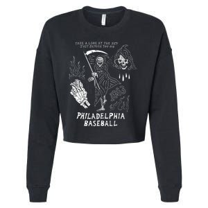 Heavyslime The Fightins Take A Look At The Sky Just Before You Die Philadelphia Cropped Pullover Crew