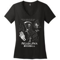 Heavyslime The Fightins Take A Look At The Sky Just Before You Die Philadelphia Women's V-Neck T-Shirt