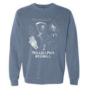 Heavyslime The Fightins Take A Look At The Sky Just Before You Die Philadelphia Garment-Dyed Sweatshirt