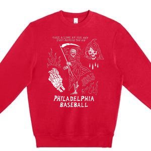 Heavyslime The Fightins Take A Look At The Sky Just Before You Die Philadelphia Premium Crewneck Sweatshirt