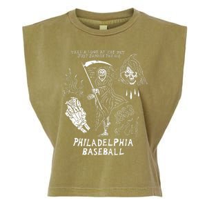 Heavyslime The Fightins Take A Look At The Sky Just Before You Die Philadelphia Garment-Dyed Women's Muscle Tee