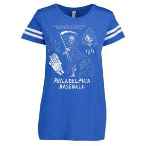 Heavyslime The Fightins Take A Look At The Sky Just Before You Die Philadelphia Enza Ladies Jersey Football T-Shirt