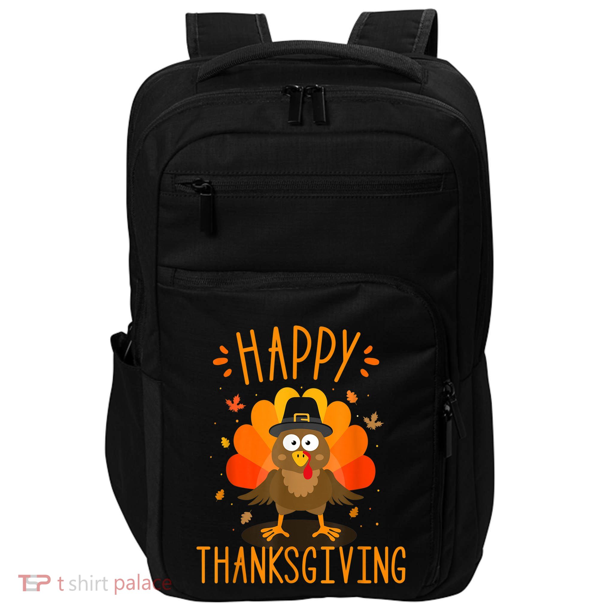 Happy thanksgiving for turkey day family dinner Impact Tech Backpack