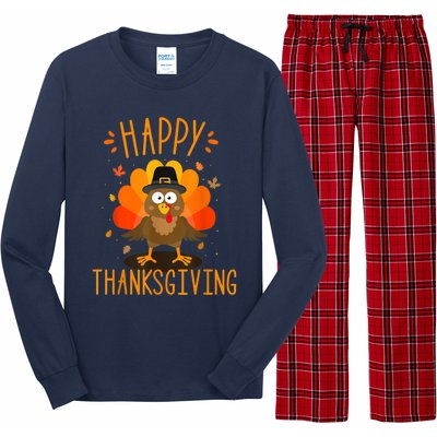 Happy thanksgiving for turkey day family dinner Long Sleeve Pajama Set