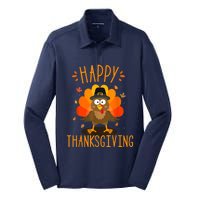 Happy thanksgiving for turkey day family dinner Silk Touch Performance Long Sleeve Polo