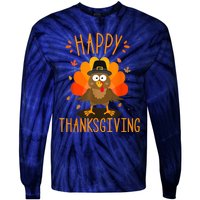 Happy thanksgiving for turkey day family dinner Tie-Dye Long Sleeve Shirt