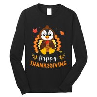 Happy Thanksgiving Funny Penguins Turkey Costume Lover Gifts Long Sleeve Shirt