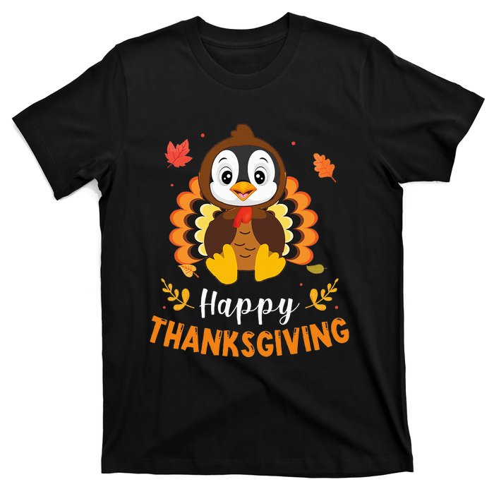 Happy Thanksgiving Funny Penguins Turkey Costume Lover Gifts T-Shirt