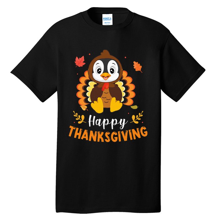 Happy Thanksgiving Funny Penguins Turkey Costume Lover Gifts Tall T-Shirt