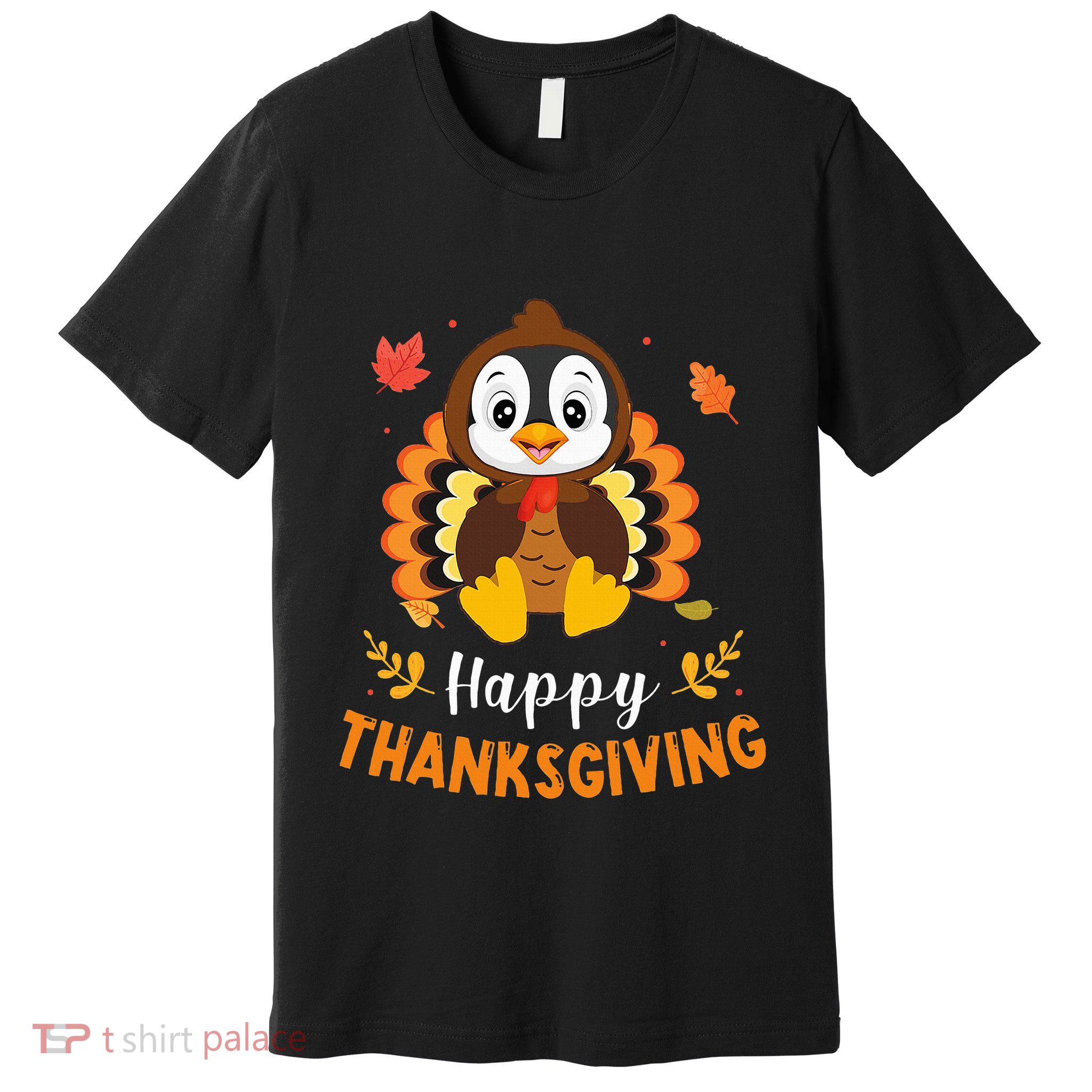 Happy Thanksgiving Funny Penguins Turkey Costume Lover Gifts Premium T-Shirt