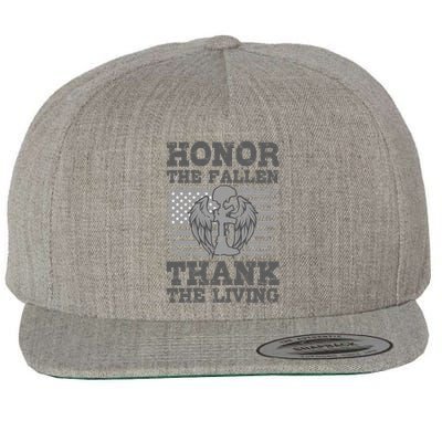 Honor The Fallen American Veteran Gift Veterans Day Soldier Great Gift Wool Snapback Cap