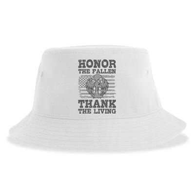 Honor The Fallen American Veteran Gift Veterans Day Soldier Great Gift Sustainable Bucket Hat