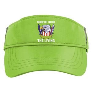 Honor The Fallen Thank The Living Usa Flag Memorial Day Gift Adult Drive Performance Visor