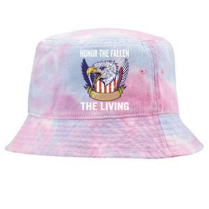 Honor The Fallen Thank The Living Usa Flag Memorial Day Gift Tie-Dyed Bucket Hat