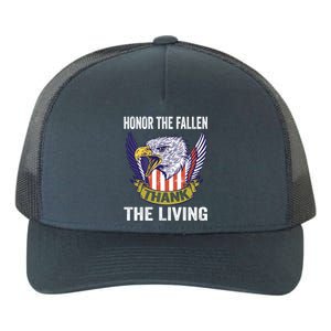 Honor The Fallen Thank The Living Usa Flag Memorial Day Gift Yupoong Adult 5-Panel Trucker Hat