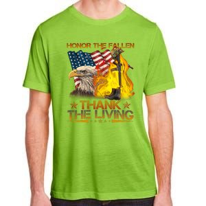 Honor The Fallen Thank The Living Memorial Day Adult ChromaSoft Performance T-Shirt