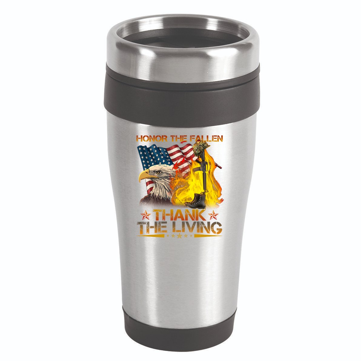 Honor The Fallen Thank The Living Memorial Day 16oz Travel Tumbler
