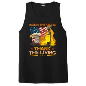 Honor The Fallen Thank The Living Memorial Day PosiCharge Competitor Tank