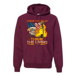 Honor The Fallen Thank The Living Memorial Day Premium Hoodie