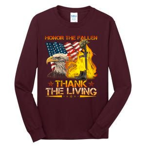 Honor The Fallen Thank The Living Memorial Day Tall Long Sleeve T-Shirt