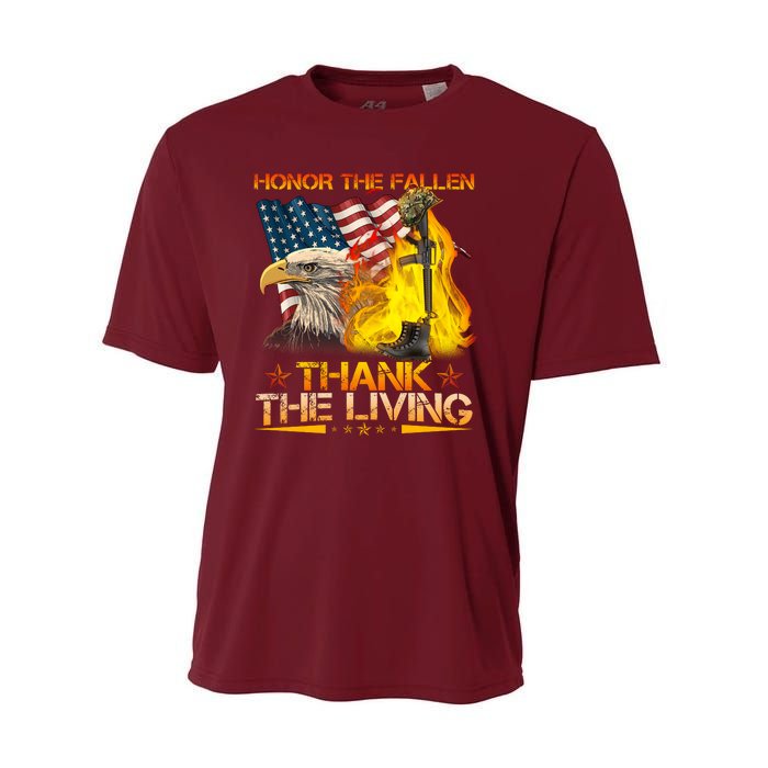 Honor The Fallen Thank The Living Memorial Day Performance Sprint T-Shirt