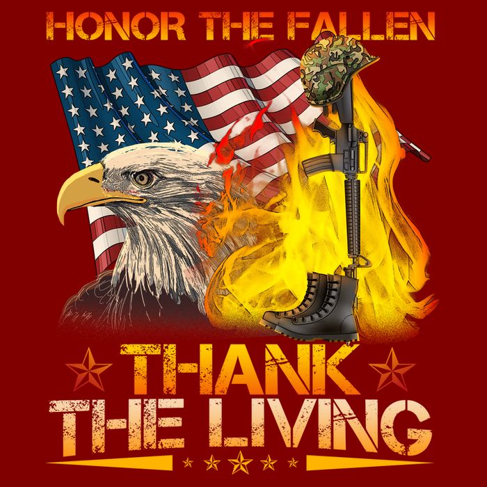 Honor The Fallen Thank The Living Memorial Day Full Zip Hoodie