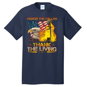 Honor The Fallen Thank The Living Memorial Day Tall T-Shirt