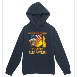 Honor The Fallen Thank The Living Memorial Day Urban Pullover Hoodie