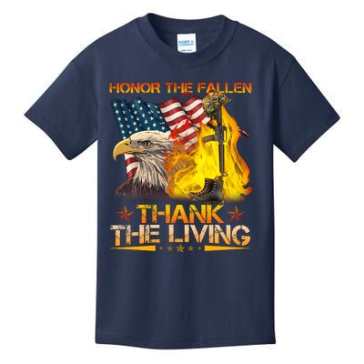 Honor The Fallen Thank The Living Memorial Day Kids T-Shirt