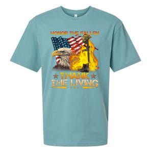 Honor The Fallen Thank The Living Memorial Day Sueded Cloud Jersey T-Shirt