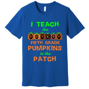 Halloween Teacher Fifth Grade Cutest Pumpkins Gift Premium T-Shirt