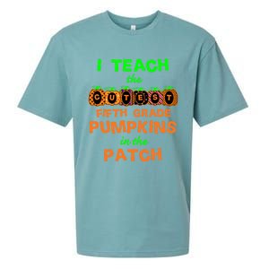 Halloween Teacher Fifth Grade Cutest Pumpkins Gift Sueded Cloud Jersey T-Shirt