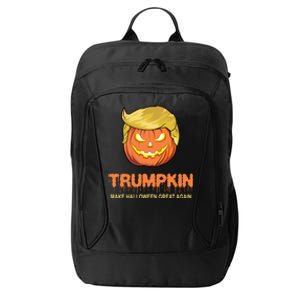 Halloween Trumpkin Funny Gift Make Halloween Great Again Tee Gift City Backpack