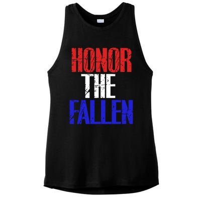 Honor The Fallen Veterans Military Gift Cool Gift Ladies PosiCharge Tri-Blend Wicking Tank