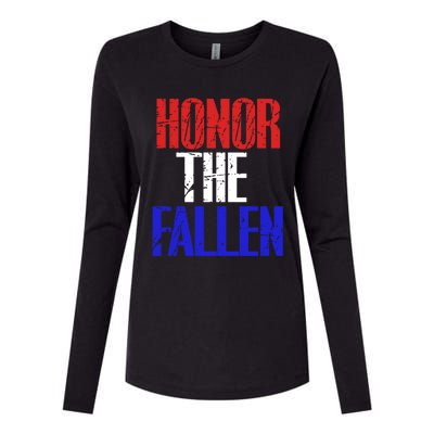 Honor The Fallen Veterans Military Gift Cool Gift Womens Cotton Relaxed Long Sleeve T-Shirt