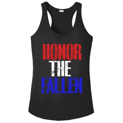 Honor The Fallen Veterans Military Gift Cool Gift Ladies PosiCharge Competitor Racerback Tank