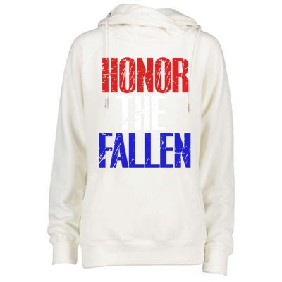 Honor The Fallen Veterans Military Gift Cool Gift Womens Funnel Neck Pullover Hood