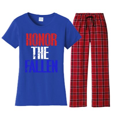 Honor The Fallen Veterans Military Gift Cool Gift Women's Flannel Pajama Set