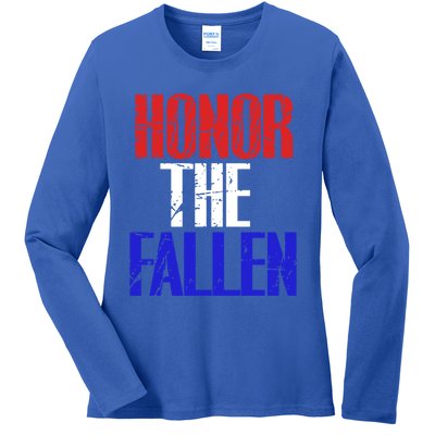 Honor The Fallen Veterans Military Gift Cool Gift Ladies Long Sleeve Shirt