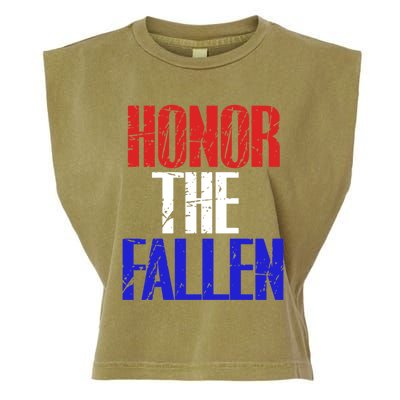 Honor The Fallen Veterans Military Gift Cool Gift Garment-Dyed Women's Muscle Tee