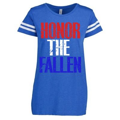 Honor The Fallen Veterans Military Gift Cool Gift Enza Ladies Jersey Football T-Shirt