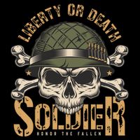 Honor The Fallen Army Heroes Skull In Soldier Helmet Gift Bucket Hat