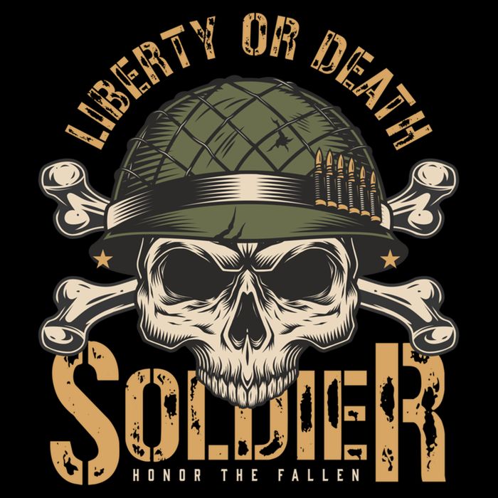 Honor The Fallen Army Heroes Skull In Soldier Helmet Gift Bucket Hat