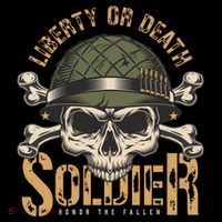 Honor The Fallen Army Heroes Skull In Soldier Helmet Gift Flatbill Hat